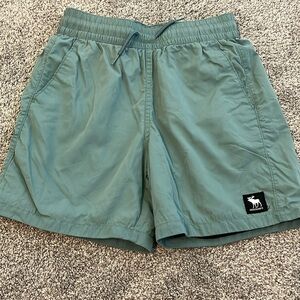 Abercrombie kids safe green drawstring shorts size 13/14